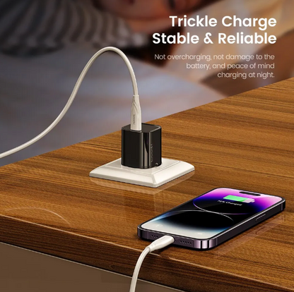 Toocki Oplader USB-C 20W 'Quick Charge 3.0' Snellader Type-C voor Smartphones, Tablets en Laptops - ZWART