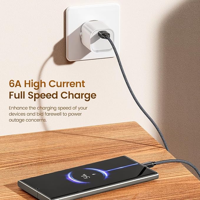 Toocki USB-A naar USB-C Kabel 2.0 ‘Ultra Fast Charging’ Oplaadkabel 100W 1 Meter voor Smartphones, Tablets, Laptops - ZWART